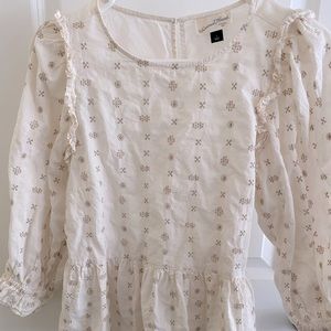 Universal Thread Cream peplum top